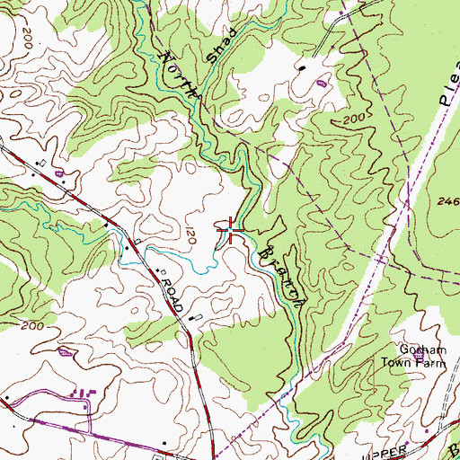 Topographic Map of Douglas Brook, ME