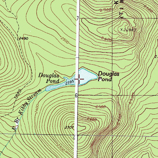 Topographic Map of Douglas Pond, ME