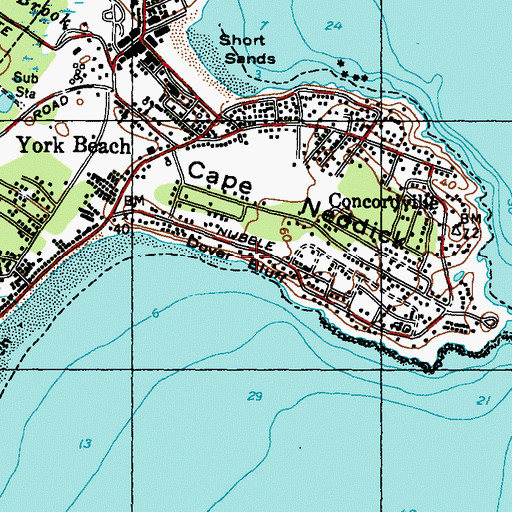 Topographic Map of Dover Bluff, ME