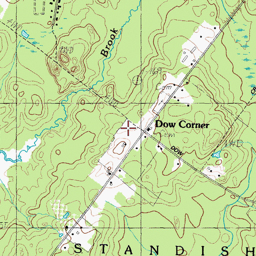 Topographic Map of Dow Corner, ME