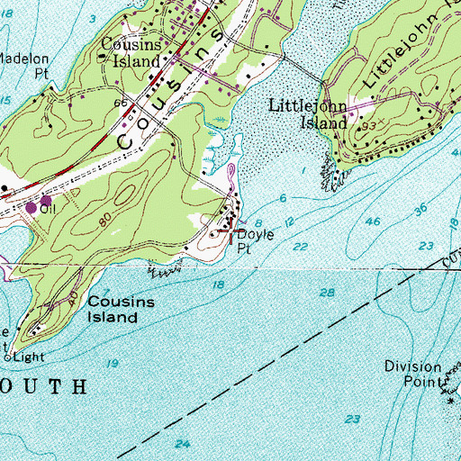 Topographic Map of Doyle Point, ME