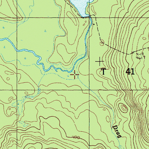 Topographic Map of Drag Brook, ME