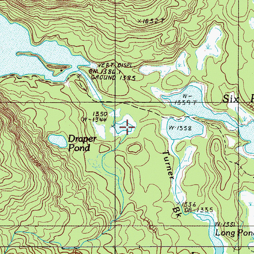 Topographic Map of Draper Pond, ME