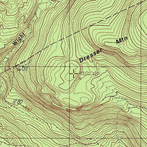 Topographic Map of Dresser Mountain, ME