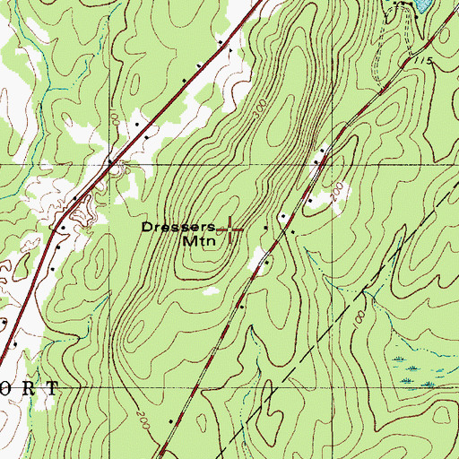 Topographic Map of Dressers Mountain, ME
