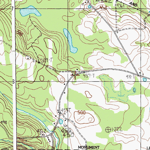 Topographic Map of Drew School, ME