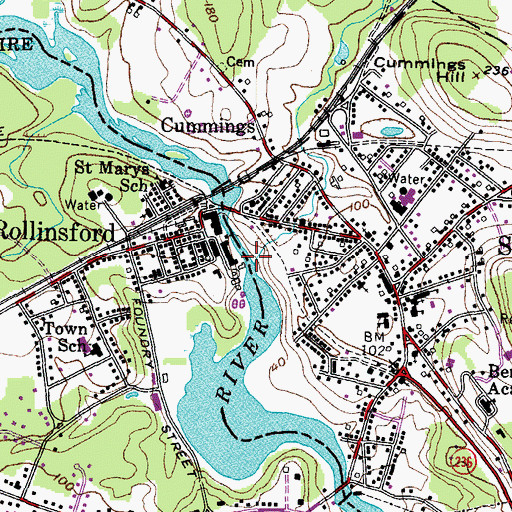 Topographic Map of Driscoll Brook, ME