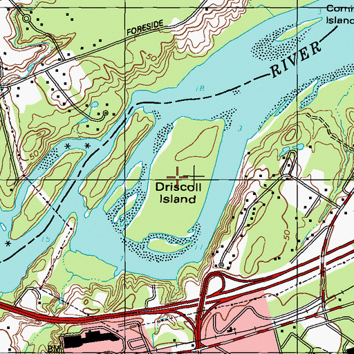 Topographic Map of Driscoll Island, ME