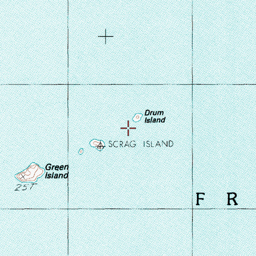 Topographic Map of Drum Island, ME