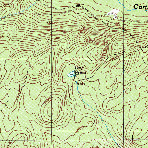 Topographic Map of Dry Pond, ME