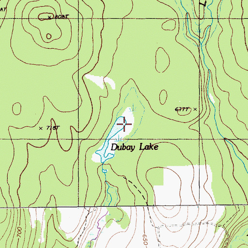 Topographic Map of Dubay Lake, ME