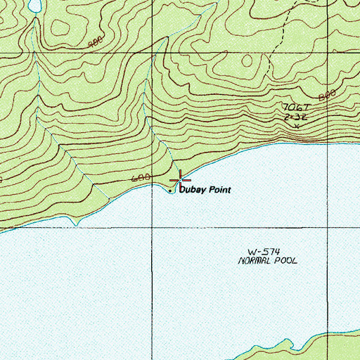 Topographic Map of Dubay Point, ME