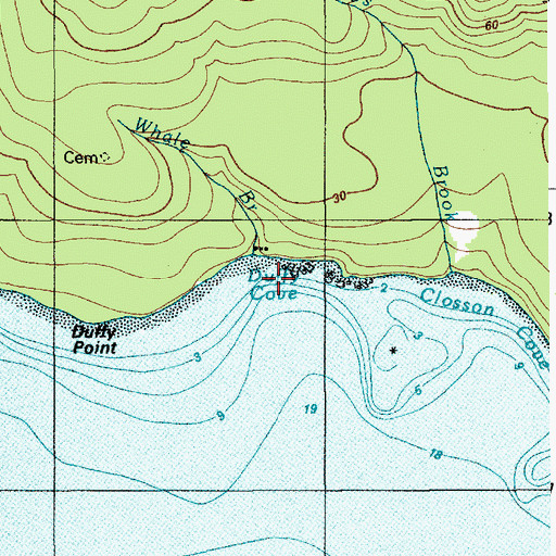 Topographic Map of Duffy Cove, ME