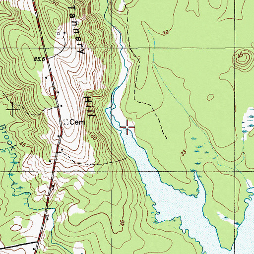 Topographic Map of Dumb Brook, ME