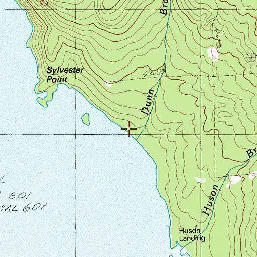 Topographic Map of Dunn Brook, ME