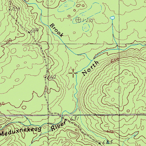 Topographic Map of Dunn Brook, ME