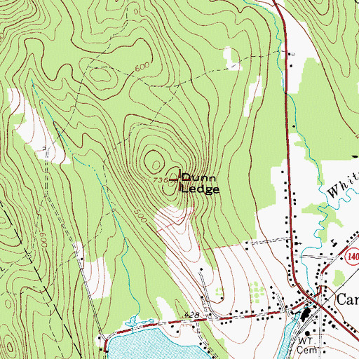 Topographic Map of Dunn Ledge, ME