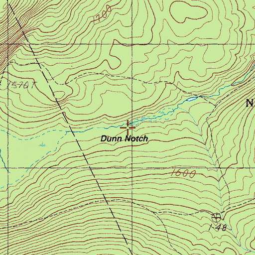 Topographic Map of Dunn Notch, ME