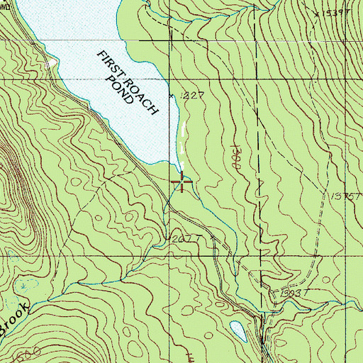 Topographic Map of Duran Brook, ME