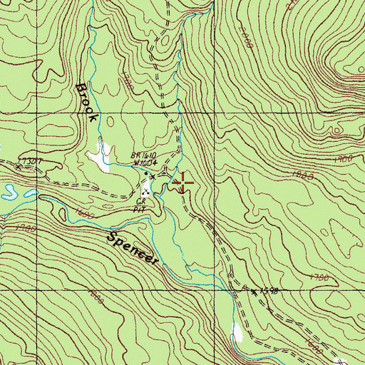 Topographic Map of Durgin Brook, ME