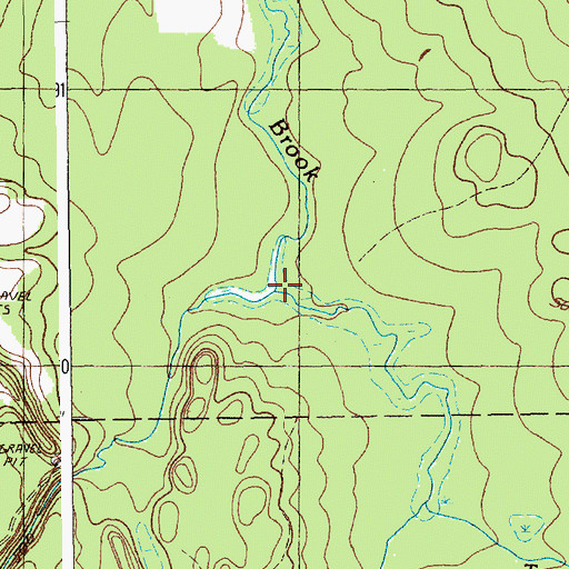 Topographic Map of Durrell Brook, ME