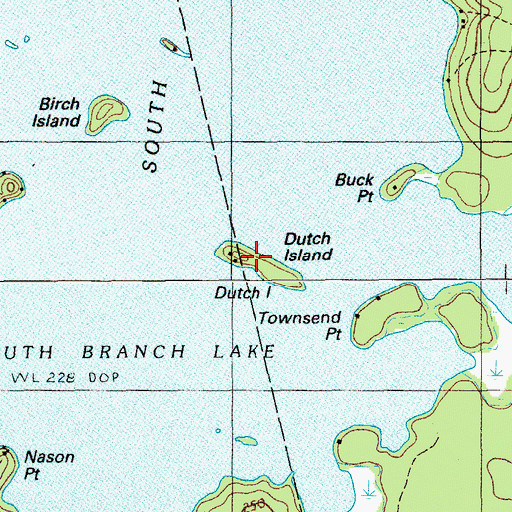 Topographic Map of Dutch Island, ME
