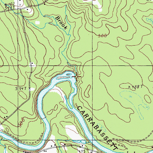Topographic Map of Dyer Brook, ME