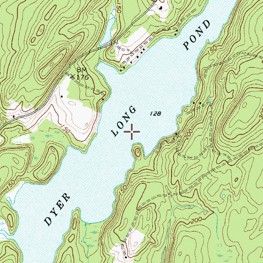 Topographic Map of Dyer Long Pond, ME