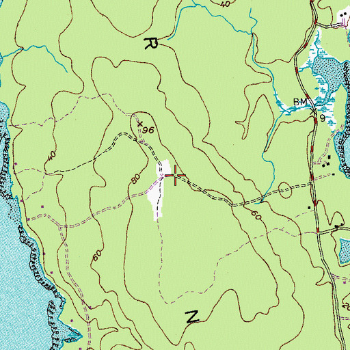 Topographic Map of Dyer Neck, ME