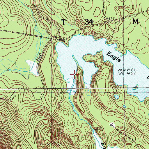 Topographic Map of Eagle Brook, ME