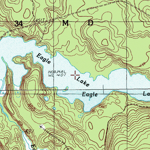 Topographic Map of Eagle Lake, ME