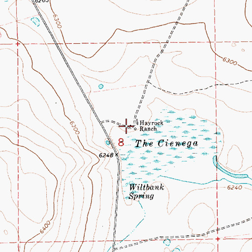 Topographic Map of Hayrock Ranch, AZ