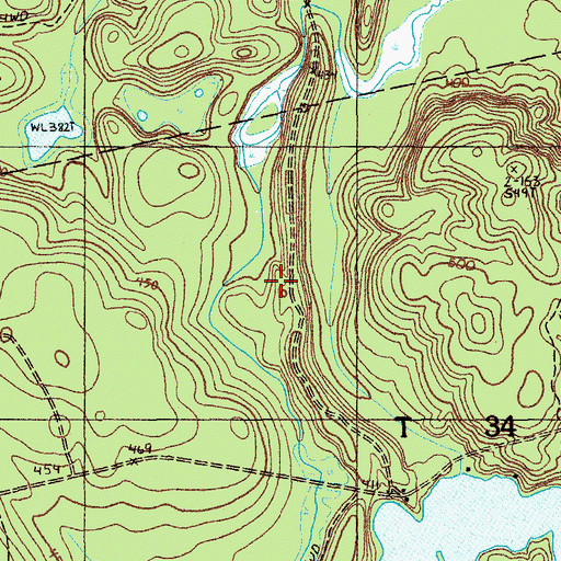 Topographic Map of Eagle Lake Trail, ME