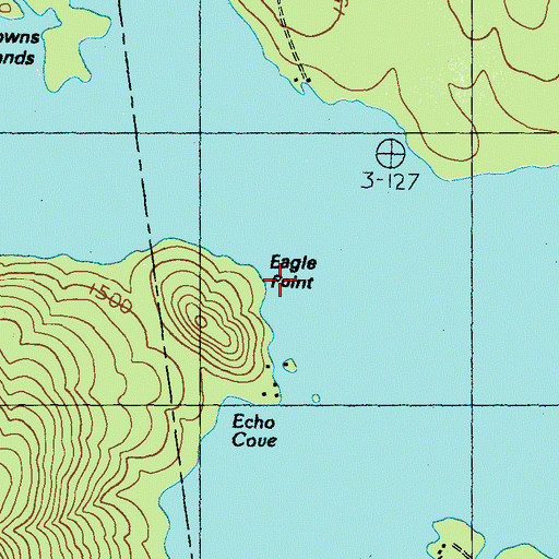 Topographic Map of Eagle Point, ME