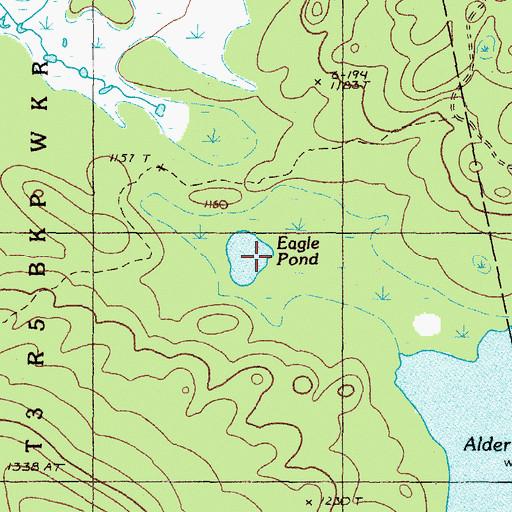 Topographic Map of Eagle Pond, ME
