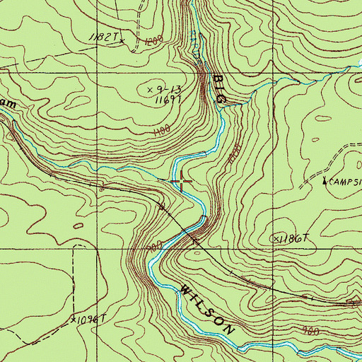 Topographic Map of Eagle Stream, ME
