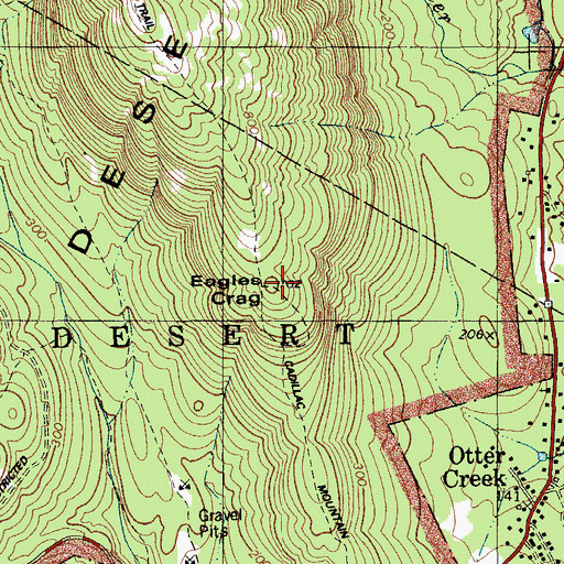 Topographic Map of Eagles Crag, ME