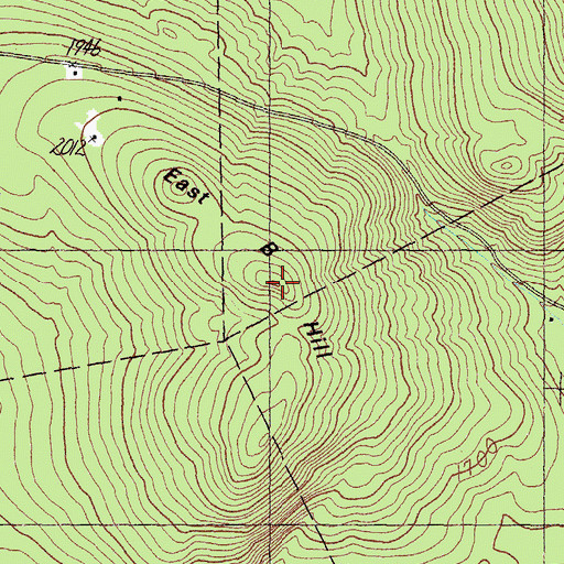 Topographic Map of East B Hill, ME