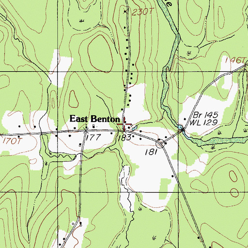Topographic Map of East Benton, ME
