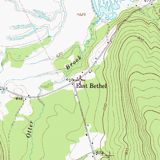 Topographic Map of East Bethel, ME