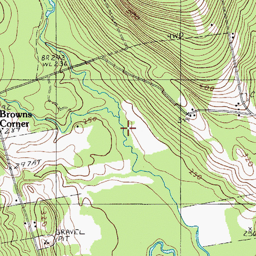 Topographic Map of East Branch Black Stream, ME