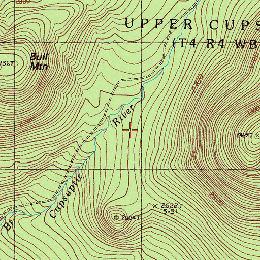 Topographic Map of East Branch Camp (historical), ME