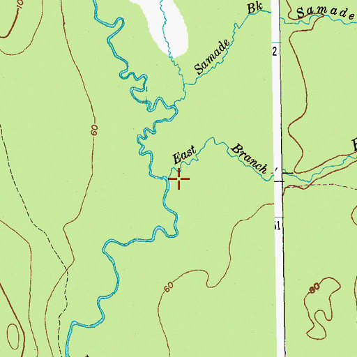 Topographic Map of East Branch Chandler River, ME