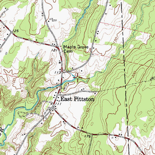 Topographic Map of East Branch Eastern River, ME