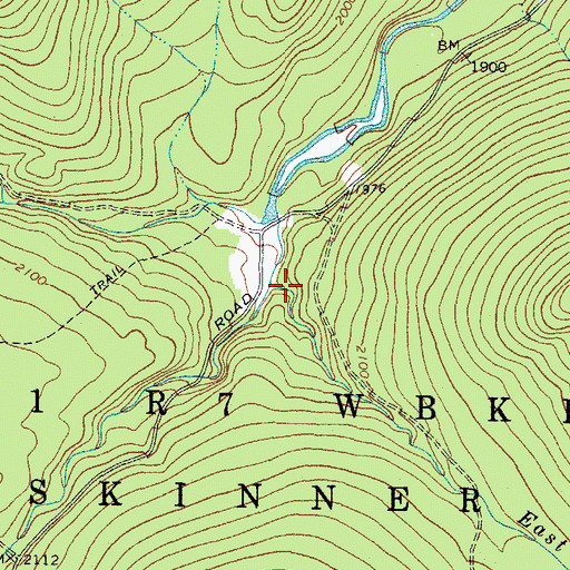 Topographic Map of East Branch Moose River, ME