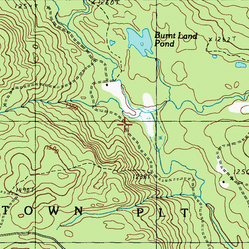 Topographic Map of East Branch Sandy Stream, ME