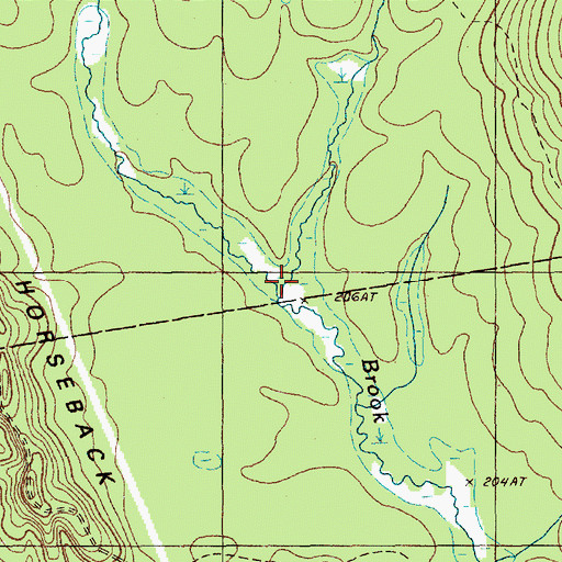 Topographic Map of East Branch Trout Brook, ME