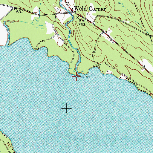Topographic Map of East Brook, ME
