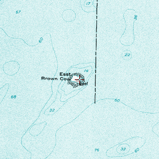 Topographic Map of East Brown Cow, ME