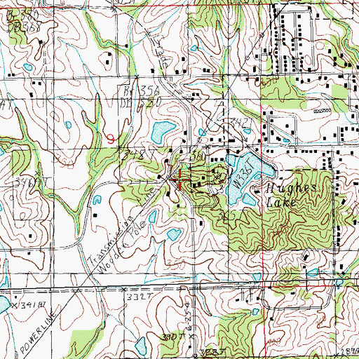 Topographic Map of Wrights Chapel, AR